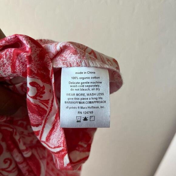 Mara Hoffman Skirt Wrap Paisley Print Red Katrine Midi‎ Skirt Plus Size 3X - Picture 8 of 8